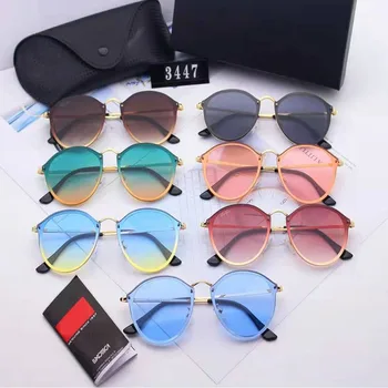 2020 sommeren nye solbriller rund ramme punk stil damer solbriller gradient farve polariseret damer designer solbriller stil