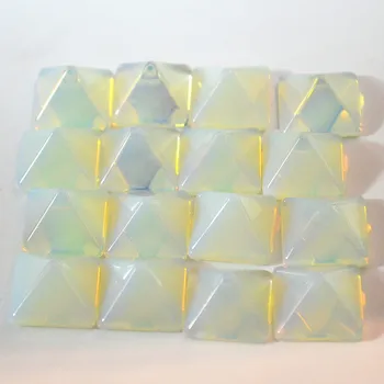 Bedst at Sælge Mode natursten, Firkantet Pyramide CAB Cabochons Opal Oplite Perler 14mm*14*High8mm 30STK Engros-Gratis Fragt