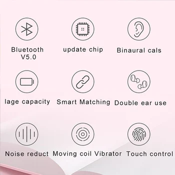 Trådløs Bluetooth Sports Headset Hifi Hovedtelefoner Bas Spil TWS til IPhone og Android-Touch Kontrol Ørepropper KOEX TW60
