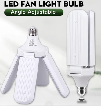 Fan Blade LED-Pære 60 W Super Lyse Garage Lys 45W Justerbar E27 LED Fan-Lampe LED-Lys Til stuen