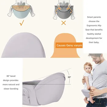 Viedouce hip ergonomisk sæde foran designer vender baby carrier talje afføring wrap baby doll holder plade foran hipseat luftfartsselskab