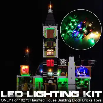 LED-Light-Up-Kit til 10273 for Hjemsøgt Hus byggesten Mursten Legetøj (Model Medfølger Ikke) LED-Belysning