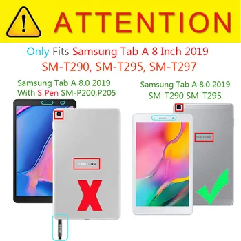 Høj Kvalitet Jeans Wallet Læder taske Til Samsung Galaxy Tab Et 8,0 2019 Dække Sagen for SM-T290 SM-T295 Tablet Ærmer Fundas