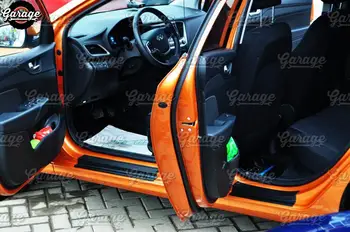 Vagten dækker på dørtrin til Hyundai Solaris 2017 - ABS plast-puder tilbehør beskyttende plader ridser bil styling, tuning