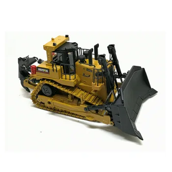 Huina 1:50 Caterpillar Crawler Bulldozer Model Trykstøbt Legering Engineering Track Bil Metal Legetøj Til Drenge, Kids 8983