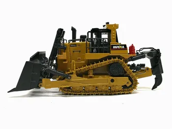 Huina 1:50 Caterpillar Crawler Bulldozer Model Trykstøbt Legering Engineering Track Bil Metal Legetøj Til Drenge, Kids