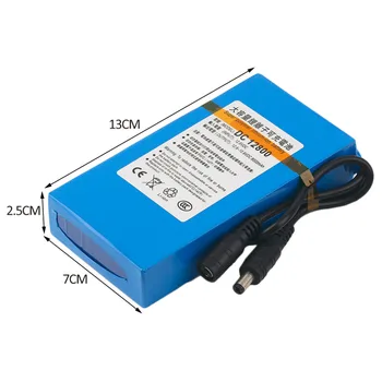 Høj Kvalitet 12V Batteri 3000/8000mah 12,6 V Bærbare Genopladelige Li-Ion Batteri for CCTV-Cam Overvåge Standby Power Oplader