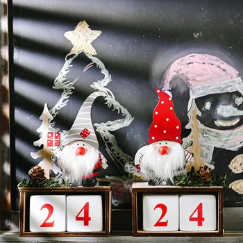 2021 Advent Kalendere Julepynt Santa Claus Træ-Ornament Kreative Rekvisitter Dekoration Nedtælling Kalender Vedhæng