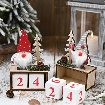 2021 Advent Kalendere Julepynt Santa Claus Træ-Ornament Kreative Rekvisitter Dekoration Nedtælling Kalender Vedhæng