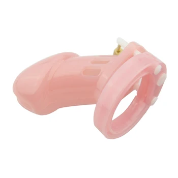 Pink Lang størrelsen fem Ringe, Penis Bur sex legetøj til mænd, Plastik Hane Bur sex produkt , Mandlige Kyskhed Bælte Chastity Enhed