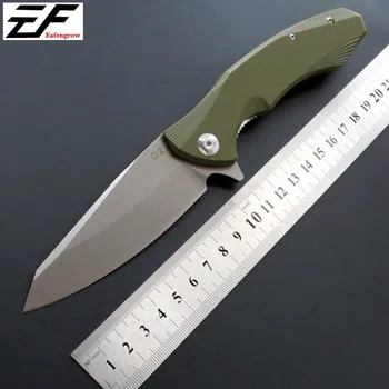 Eafengrow EF228 58-60HRC D2 Blade G10 Håndtere Folde kniv Camping Overlevelse værktøj Jagt Lomme Kniv taktiske edc udendørs værktøj