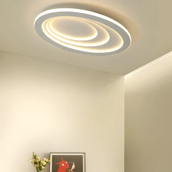 Nye Ankomst Hvid moderne led-loftsbelysning til stue-værelse loft lys fjernbetjening Loft Lampe belysning