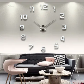 2020 Gratis Fragt Nye Ur se vægure Horloge Diy 3d Akryl Spejl Klistermærker boligindretning Stue Kvarts Nål
