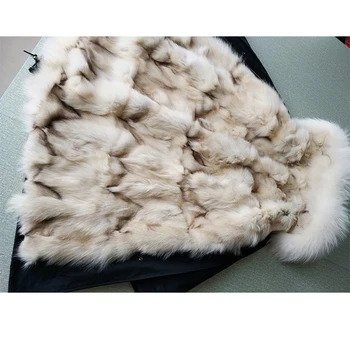 2020 nye, luksuriøse vinteren parkacoats kvinder frakker og jakker, varm, naturlig ægte ræv pels frakke hætteklædte pelliccia streetwear