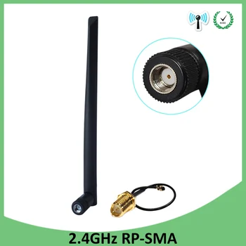 2,4 GHz wifi-Antenne 5dBi-RP-SMA Kvindelige 2.4 ghz antenne 2,4 G WiFi-Antenne til den Trådløse Router +21cm PCI U. FL IPX Pigtail Kabel