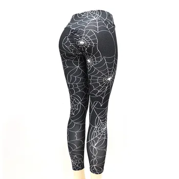 Udskrivning af Spider web Sports bukser med Høj Talje yoga løbebukser gym workout Fitness Leggings til kvinder Pantalones deportivos
