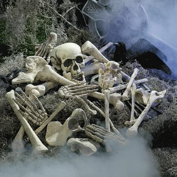 Halloween Skelet Knogler 28 stykker Halloween Prop Skelet Kraniet Hjemsøgt Hus Horror-prop Part Dekorationer Svære Knogler, Kranium 9300
