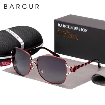 BARCUR Design solbriller Til Kvinder Classic Polariserede Solbriller Kvindelige Luksus Nuancer Oculos Damer Briller
