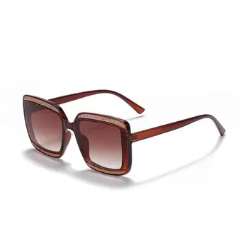 2021 Klassiske Vintage Square Solbriller Kvinde Siamesiske Overdimensionerede Solbriller Kvinde/Mænd Retro Solbriller Gradienter Linse De Sol Mujer 9337