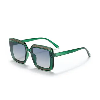 2021 Klassiske Vintage Square Solbriller Kvinde Siamesiske Overdimensionerede Solbriller Kvinde/Mænd Retro Solbriller Gradienter Linse De Sol Mujer