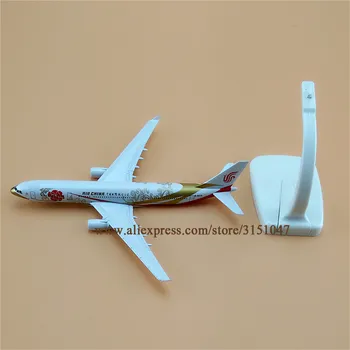 16cm Air China A330 og Airbus 330 Rød Blomst Airways Airlines Metal Legering Fly Model Fly Trykstøbt Fly