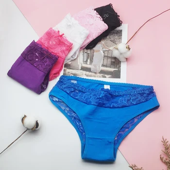 6 Stk/Masse Kvinder Undertøj til 2020 Sexy Lace 6 Candy Farve Kvinders Bomuld Trusser 887