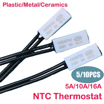 5/10STK NTC 5A Termostat 10℃-240℃ KSD9700 Bimetal-Skive Temperatur Skifte N/O Termisk Protector Graders Celsius