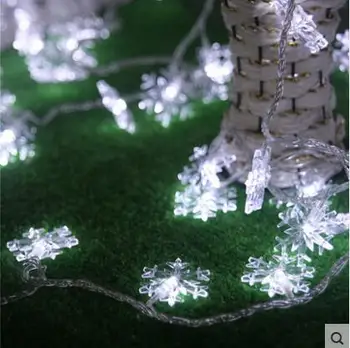 10m Snowflower Garland LED julelys Udendørs Natal LED Cristmas Dekoration LED String kulørte Lamper Luces De Navidad 950