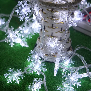 10m Snowflower Garland LED julelys Udendørs Natal LED Cristmas Dekoration LED String kulørte Lamper Luces De Navidad