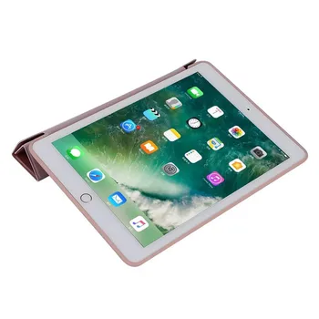 Blødt TPU Case til Ny iPad-9,7 tommer 2017 PU Smart Cover Tilfælde Magnet vågne op søvn For Nye iPad 2018 model A1822 A1823 A1893