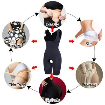 Slankende Full Body Shaper Modellering Bælte i Taljen Træner Butt Løfter Trusser Kontrol PushUp Shapewear Corset Trusser, undertøj til kvinder