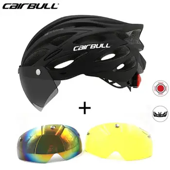 Cairbull Ultralet Cykling Hjelm I-formet Vej MTB Cykel sikkerhedshjelm Med Briller Magnetisk Linse Baglygte på Cykel Hjelm