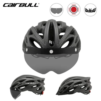 Cairbull Ultralet Cykling Hjelm I-formet Vej MTB Cykel sikkerhedshjelm Med Briller Magnetisk Linse Baglygte på Cykel Hjelm