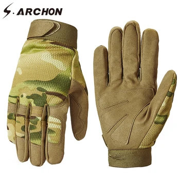 S. ARCHON Militær Camouflage Taktisk Kamp, Handsker Mænd Hær Multicam-Motorcykel Fuld Finger Handske Skydning Kæmper Luffe