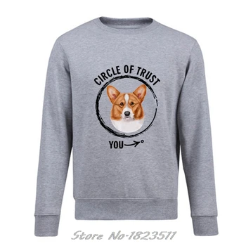 Ny Mode Efterår og Vinter pullover Hoodie Circle Of Trust - Welsh Corgi Gave Til Hunden Elsker Design Sweatshirt Mænd Jakke Toppe