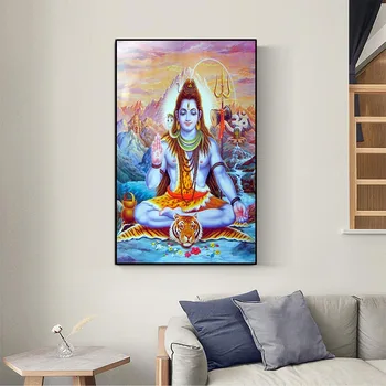 Hinduistiske Guder Malerier på Væggen Billeder til stuen Modulære Billeder Shiva Herren Plakater Og Prints Kunst Home Decor Uden Ramme