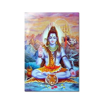 Hinduistiske Guder Malerier på Væggen Billeder til stuen Modulære Billeder Shiva Herren Plakater Og Prints Kunst Home Decor Uden Ramme