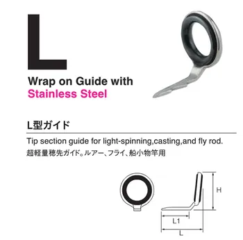Fuji LAG5 Guide 4stk Certificerede Varer Tip afsnit guide til lys-Spinning , støbning og fluestang fiskestang dele reparation guide