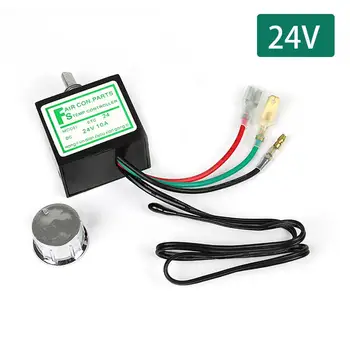10A Bil klimaanlæg, Elektronisk Termostat Skifte Justerbar Temperatur Kontrol 24V / 12V Med Sensor drejekontakt