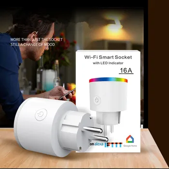 FSU wifi Wireless smart stik plug 16A Remote-Stik Adapter tændt og slukket med Google Startside Alexa stemmestyring Rgb-scenarie