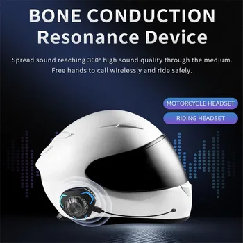 PGDM Hjelm Headset Bone Conduction Bluetooth Stereo håndfri IP68 Vandtæt Regntæt Motorcykel Hjelm Hovedtelefon