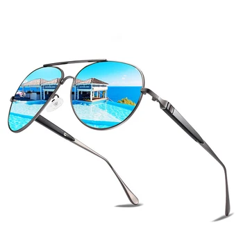 JIFANPAUL Nye Mode Solbriller, fiskeri, Kørsel Solbriller Mærke Mænd UV400 Polariseret Firkantede Metal Frame Mandlige Sol Briller 9724