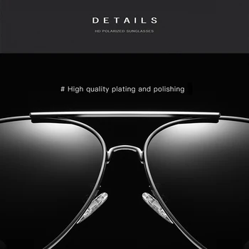 JIFANPAUL Nye Mode Solbriller, fiskeri, Kørsel Solbriller Mærke Mænd UV400 Polariseret Firkantede Metal Frame Mandlige Sol Briller