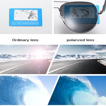 JIFANPAUL Nye Mode Solbriller, fiskeri, Kørsel Solbriller Mærke Mænd UV400 Polariseret Firkantede Metal Frame Mandlige Sol Briller