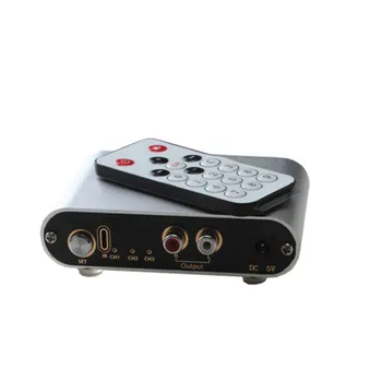 3 Input 1 Output /1 Input Og 3 Output RCA Audio Input Signal Selector med Remote Switch