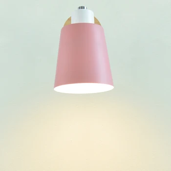 Moderne træ-væg lys sengen væglampe E27 med Lynlås skifte sconce Nordiske væglampe til soveværelse macaroon 5 farve 85-285V
