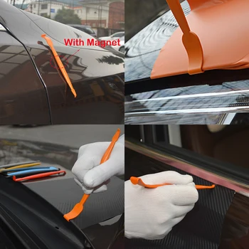 EHDIS 7pcs Bil Mærkat Styling Værktøj der er Fastsat Vinyl Decal Ark, Film Wrap Magnetiske Skraberen Kant Auto Bil Indpakning Magnet Stick Værktøjer