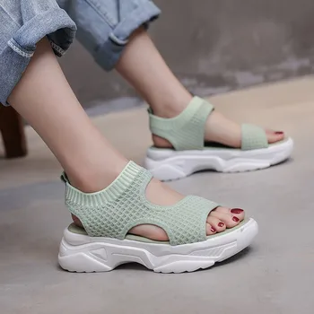 COOTELILI Kvinder Sommer Fashion Sandaler Fladsko Sko 2020 Nye Mode Sandaler, Non-slip Black Grundlæggende Sandaler Slip På Casual