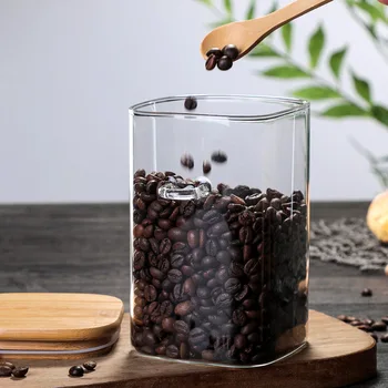 Hot Sælger 3 Kreative Ideer 800-1200Ml med Ske Forseglet Krukke lagertank Krydderi kaffebønner Tank Leverer Sukker Flaske
