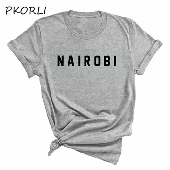 Penge Heist La Casa De Papel Nairobi T-Shirt Til Kvinder, Mænd Sommeren Bomuld Kortærmet T-Shirt Femme Overdimensionerede Shirt Unisex 98116